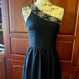 New Kensie Black One Shoulder Cocktail Dress Size 4-6